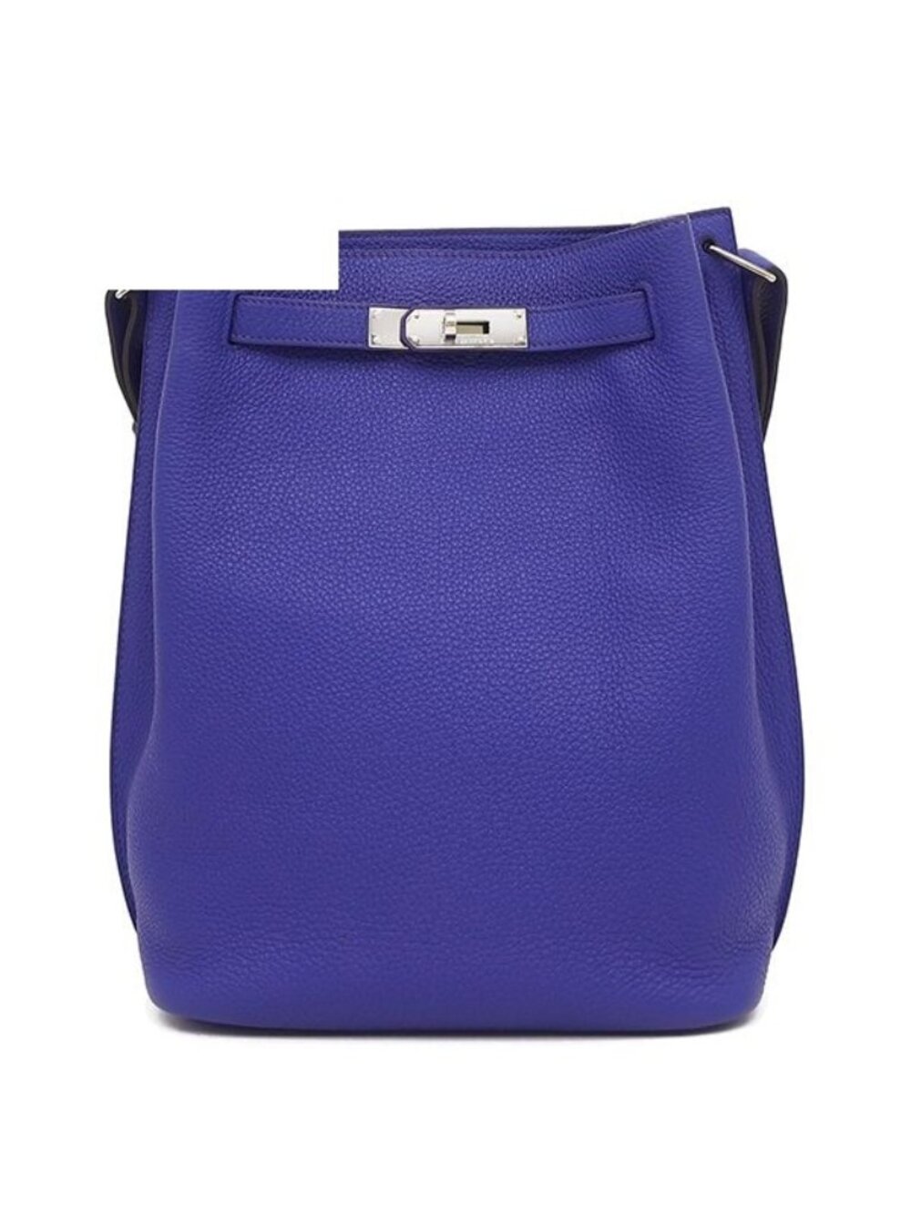 Hermes Shoulder Bag So Kelly 22 Togo Blue Electric Silver